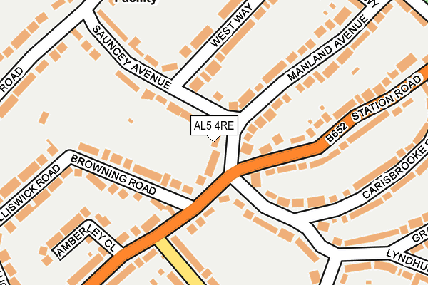 AL5 4RE map - OS OpenMap – Local (Ordnance Survey)
