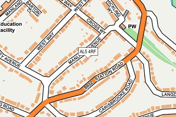 AL5 4RF map - OS OpenMap – Local (Ordnance Survey)