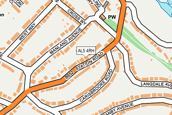 AL5 4RH map - OS OpenMap – Local (Ordnance Survey)