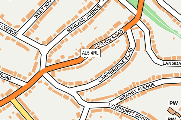AL5 4RL map - OS OpenMap – Local (Ordnance Survey)