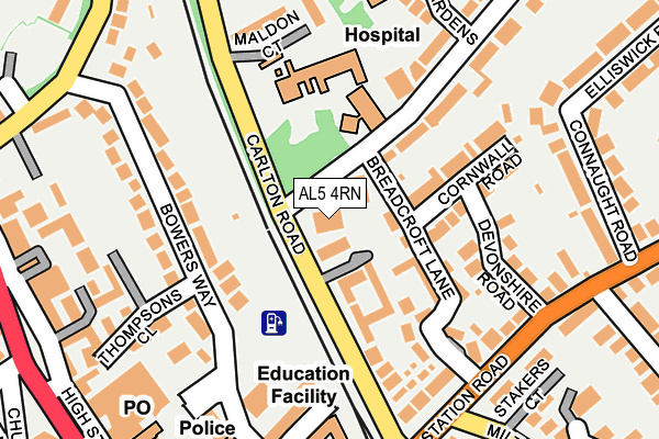 AL5 4RN map - OS OpenMap – Local (Ordnance Survey)