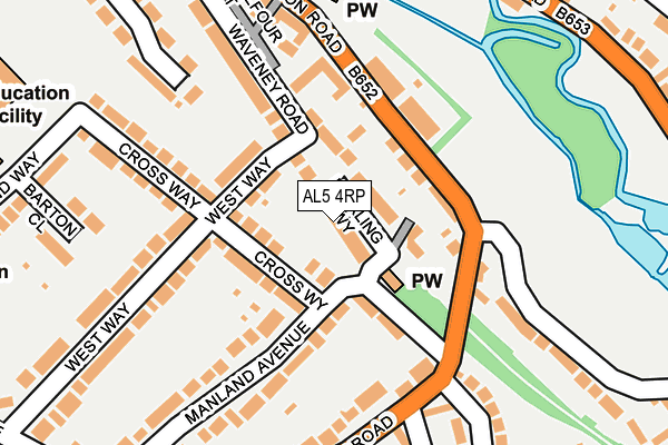 AL5 4RP map - OS OpenMap – Local (Ordnance Survey)