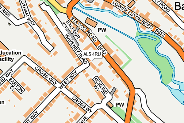 AL5 4RU map - OS OpenMap – Local (Ordnance Survey)