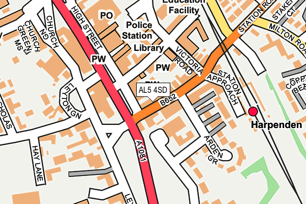 AL5 4SD map - OS OpenMap – Local (Ordnance Survey)
