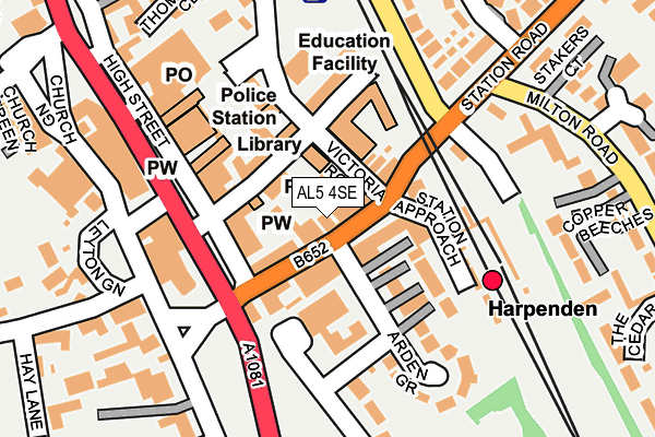 AL5 4SE map - OS OpenMap – Local (Ordnance Survey)