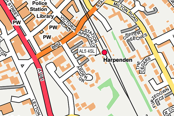 AL5 4SL map - OS OpenMap – Local (Ordnance Survey)