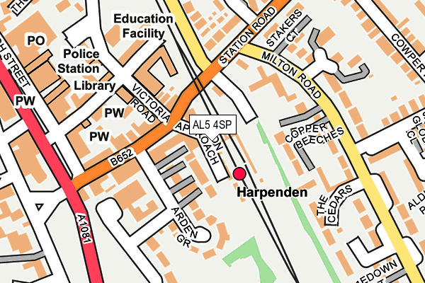 AL5 4SP map - OS OpenMap – Local (Ordnance Survey)