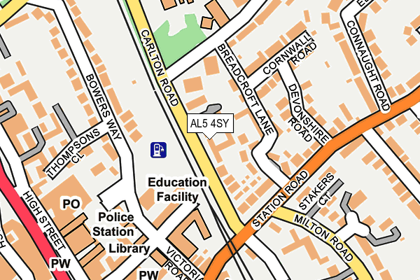 AL5 4SY map - OS OpenMap – Local (Ordnance Survey)
