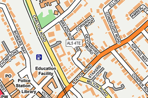 AL5 4TE map - OS OpenMap – Local (Ordnance Survey)