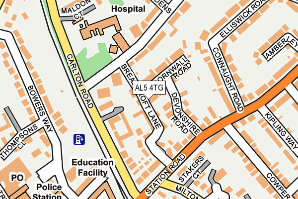 AL5 4TG map - OS OpenMap – Local (Ordnance Survey)
