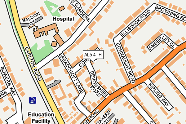 AL5 4TH map - OS OpenMap – Local (Ordnance Survey)
