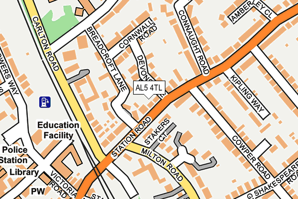 AL5 4TL map - OS OpenMap – Local (Ordnance Survey)