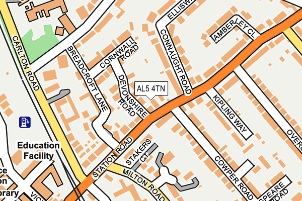AL5 4TN map - OS OpenMap – Local (Ordnance Survey)