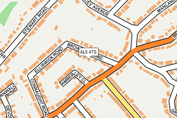 AL5 4TS map - OS OpenMap – Local (Ordnance Survey)