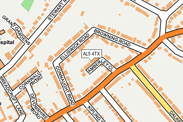 AL5 4TX map - OS OpenMap – Local (Ordnance Survey)