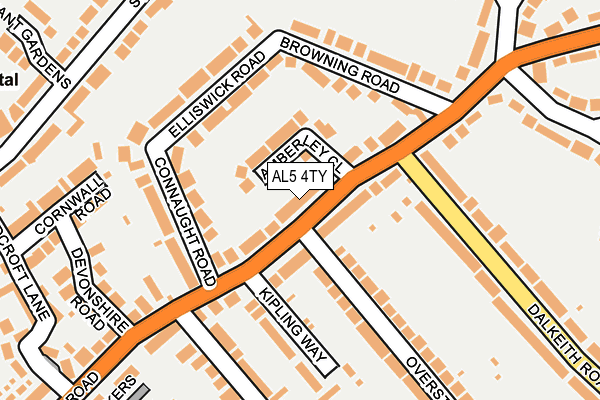 AL5 4TY map - OS OpenMap – Local (Ordnance Survey)