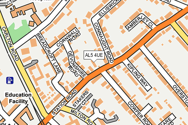 AL5 4UE map - OS OpenMap – Local (Ordnance Survey)