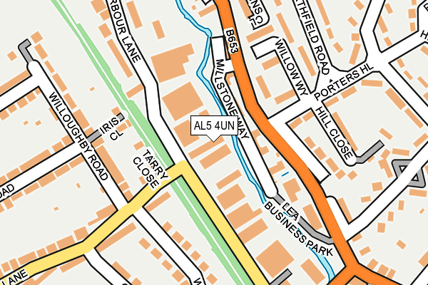 AL5 4UN map - OS OpenMap – Local (Ordnance Survey)