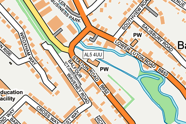 AL5 4UU map - OS OpenMap – Local (Ordnance Survey)