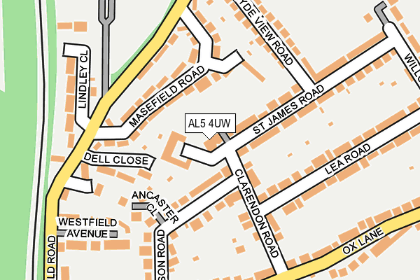 AL5 4UW map - OS OpenMap – Local (Ordnance Survey)