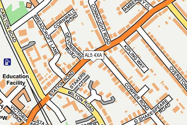 AL5 4XA map - OS OpenMap – Local (Ordnance Survey)