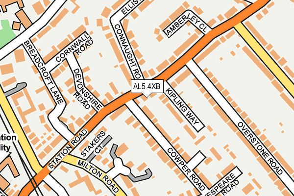 AL5 4XB map - OS OpenMap – Local (Ordnance Survey)
