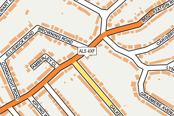 AL5 4XF map - OS OpenMap – Local (Ordnance Survey)
