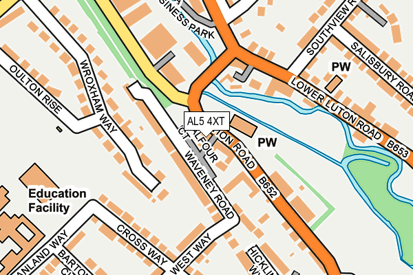 AL5 4XT map - OS OpenMap – Local (Ordnance Survey)