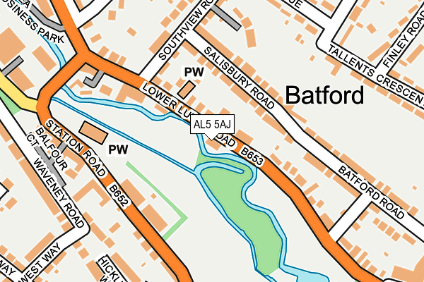 AL5 5AJ map - OS OpenMap – Local (Ordnance Survey)