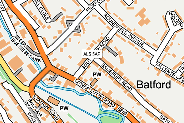 AL5 5AP map - OS OpenMap – Local (Ordnance Survey)
