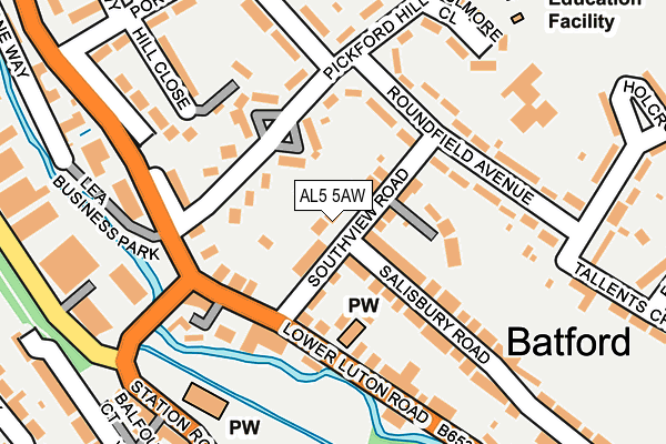 AL5 5AW map - OS OpenMap – Local (Ordnance Survey)