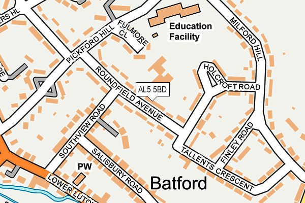 AL5 5BD map - OS OpenMap – Local (Ordnance Survey)