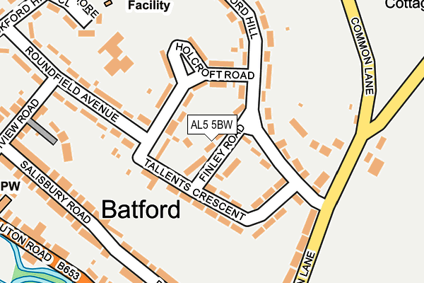 AL5 5BW map - OS OpenMap – Local (Ordnance Survey)