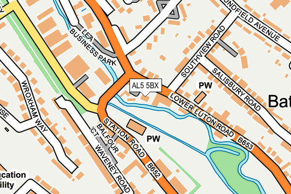 AL5 5BX map - OS OpenMap – Local (Ordnance Survey)
