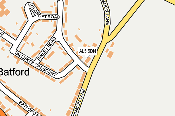 AL5 5DN map - OS OpenMap – Local (Ordnance Survey)