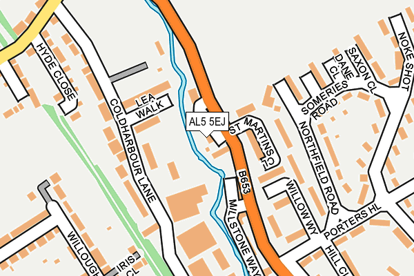 AL5 5EJ map - OS OpenMap – Local (Ordnance Survey)