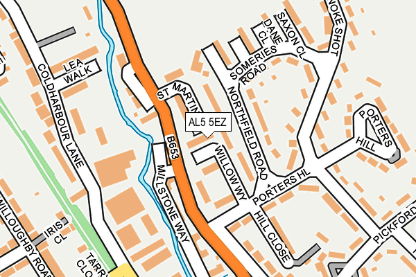 AL5 5EZ map - OS OpenMap – Local (Ordnance Survey)