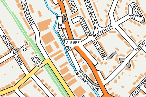 AL5 5FE map - OS OpenMap – Local (Ordnance Survey)