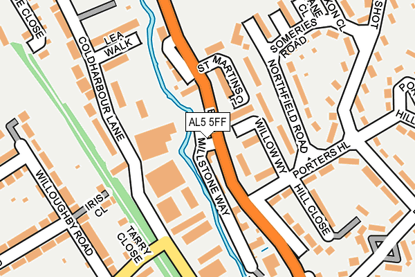 AL5 5FF map - OS OpenMap – Local (Ordnance Survey)