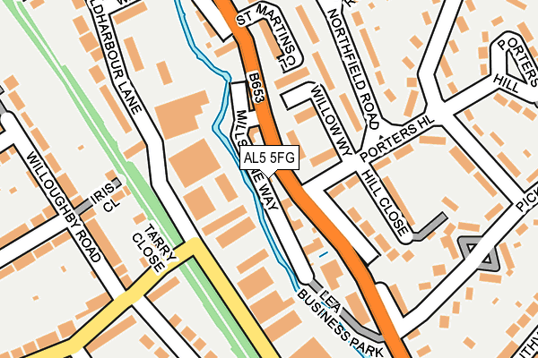 AL5 5FG map - OS OpenMap – Local (Ordnance Survey)