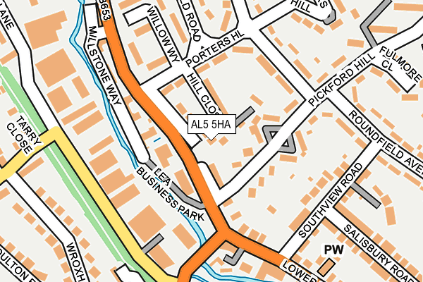 AL5 5HA map - OS OpenMap – Local (Ordnance Survey)