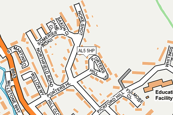 AL5 5HP map - OS OpenMap – Local (Ordnance Survey)