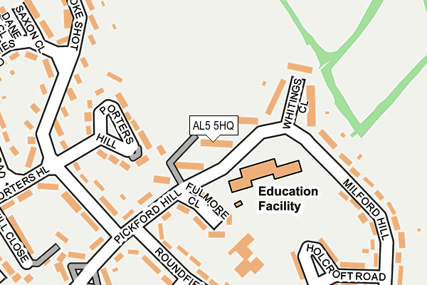 AL5 5HQ map - OS OpenMap – Local (Ordnance Survey)