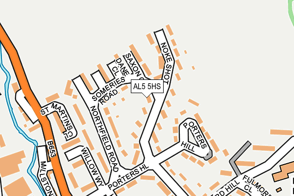 AL5 5HS map - OS OpenMap – Local (Ordnance Survey)