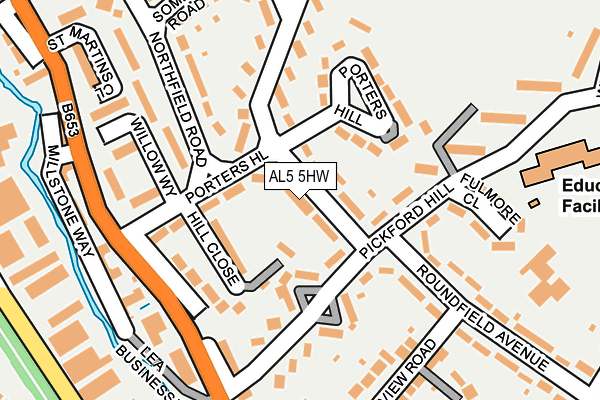 AL5 5HW map - OS OpenMap – Local (Ordnance Survey)