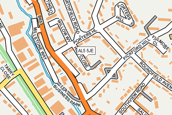 AL5 5JE map - OS OpenMap – Local (Ordnance Survey)