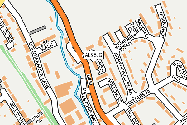 AL5 5JG map - OS OpenMap – Local (Ordnance Survey)