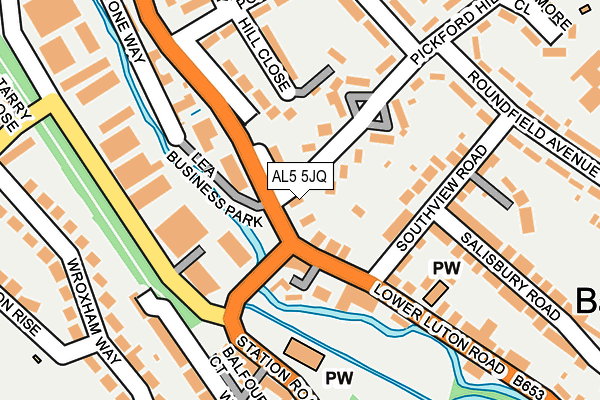 AL5 5JQ map - OS OpenMap – Local (Ordnance Survey)