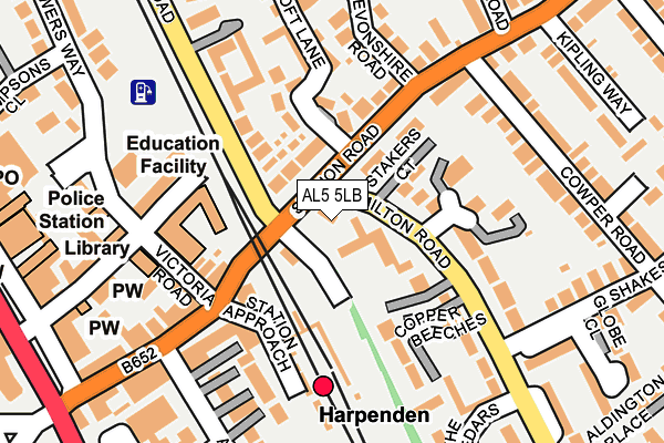 AL5 5LB map - OS OpenMap – Local (Ordnance Survey)