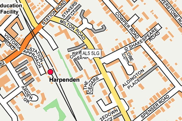 AL5 5LG map - OS OpenMap – Local (Ordnance Survey)